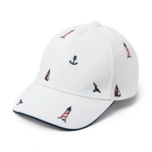 Janie and Jack Set Sail White Cap 2T-3